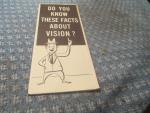 American Optometric 1954 Facts About Vision Booklet
