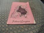 Folies Bergeze 1950's Program (French) Y. Menard