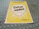 Coliseum Theatre 1952 Program-Call Me Madam-London