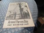 Armed Forces Day 5/21/1960 Fort MacArthur, Calif.