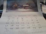 Wall Calendar 1966 Tear Away Winter Season Pictures