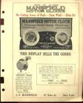 Mansfield Motor Clocks dealers ads 1925